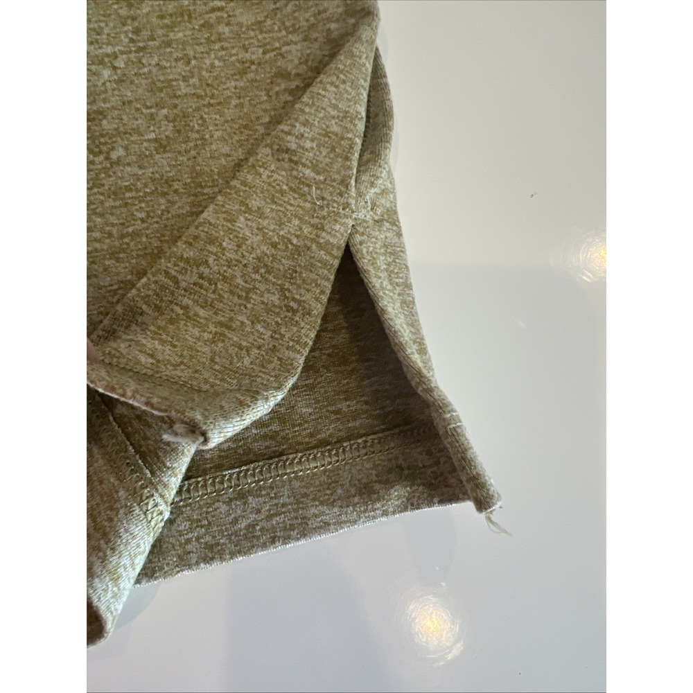Athleta Women's Small Uptempo Tank Top Heathered Gold | Beige Stretch Athleisure - Picture 4 of 6